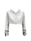 LILI Stracciatella Crop Zip Hoodie