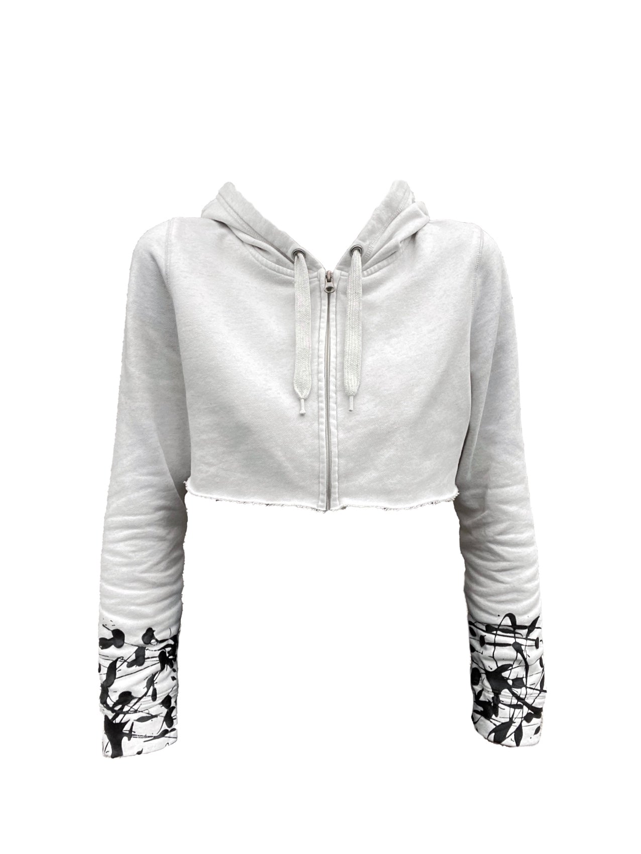 LILI Stracciatella Crop Zip Hoodie