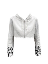 Load image into Gallery viewer, LILI Stracciatella Crop Zip Hoodie
