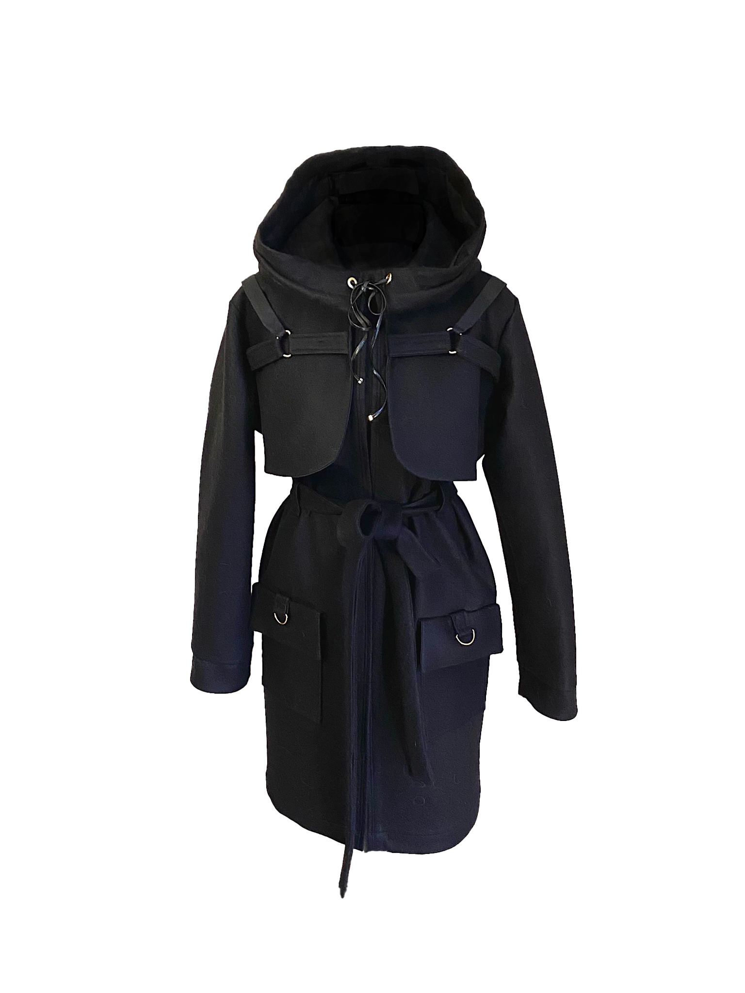 SIRA Black Wool Coat