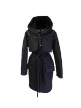 Load image into Gallery viewer, SIRA Black Wool Coat
